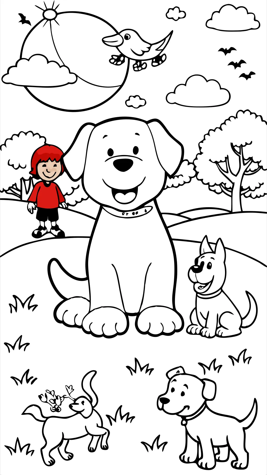 clifford the big red dog color pages